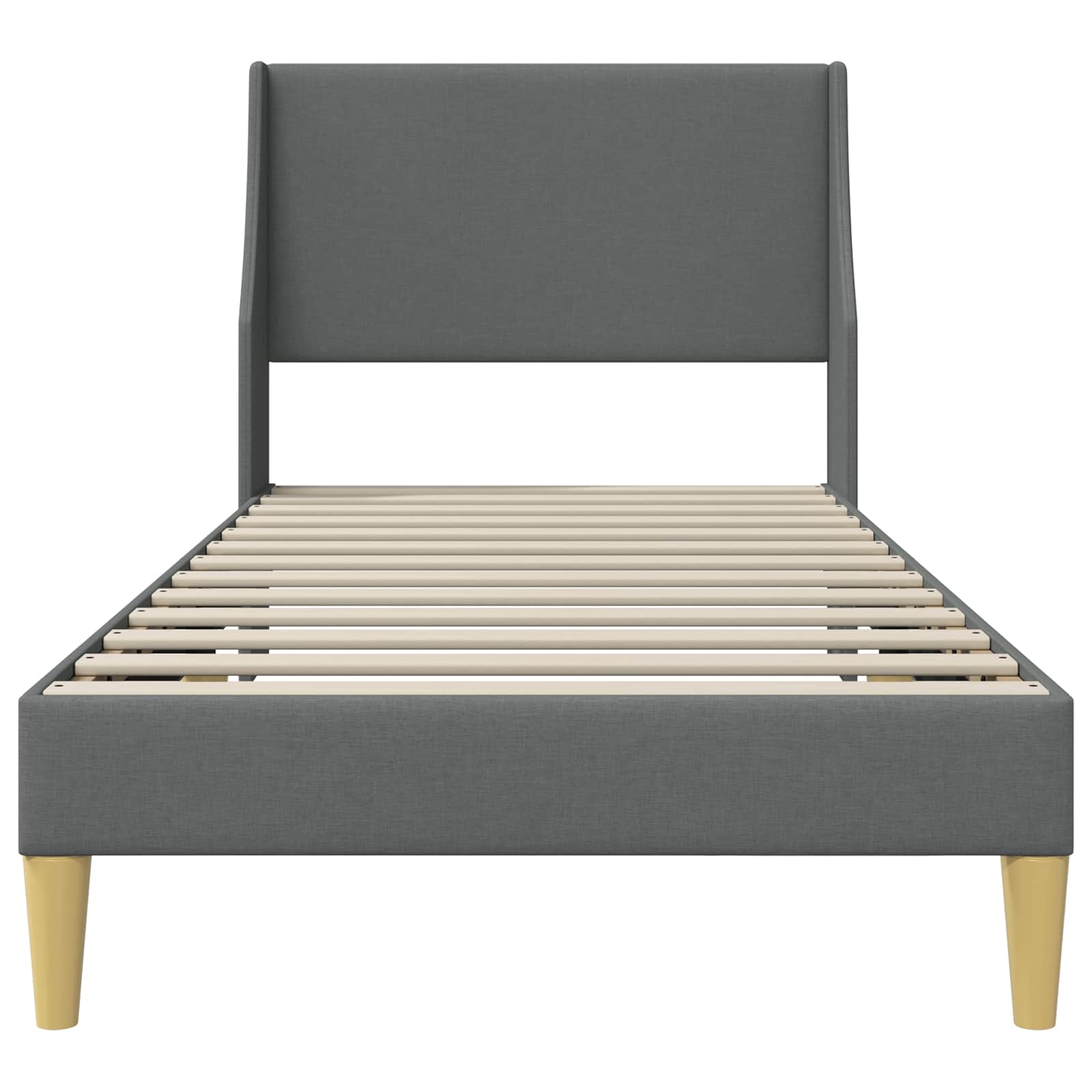 Cadre de lit avec tête de lit Gris foncé 90 x 190 cm Velours - XIOS
