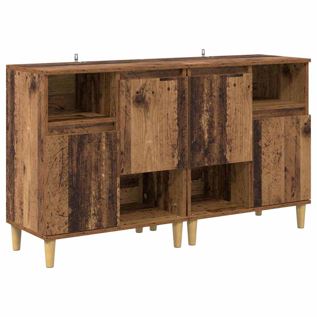 Buffets 2 pcs Bois Ancien 60 x 35 x 70 cm Bois d'ingénierie - XIOS