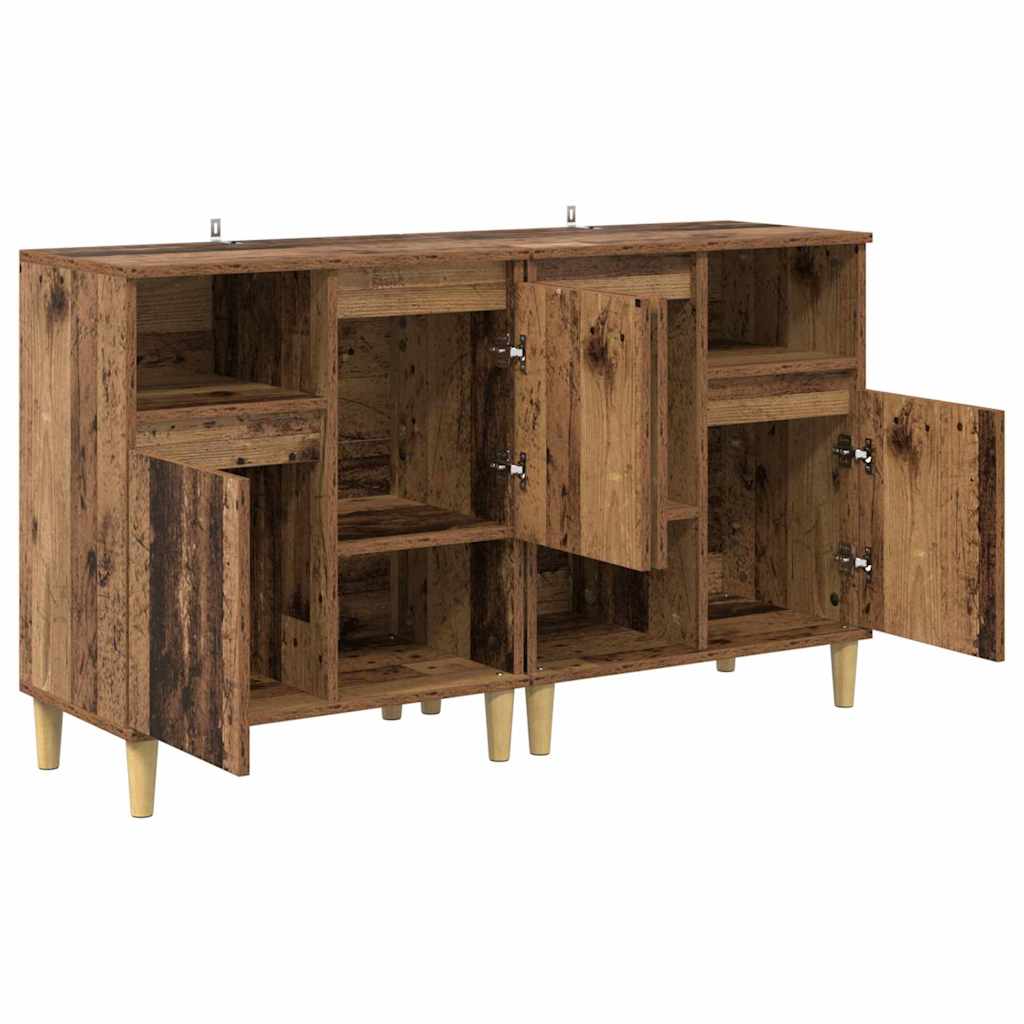Buffets 2 pcs Bois Ancien 60 x 35 x 70 cm Bois d'ingénierie - XIOS