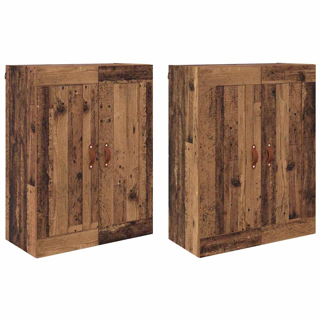 Meuble mural Montage mural 2 pcs Bois ancien 69,5 x 34 x 90 cm - XIOS