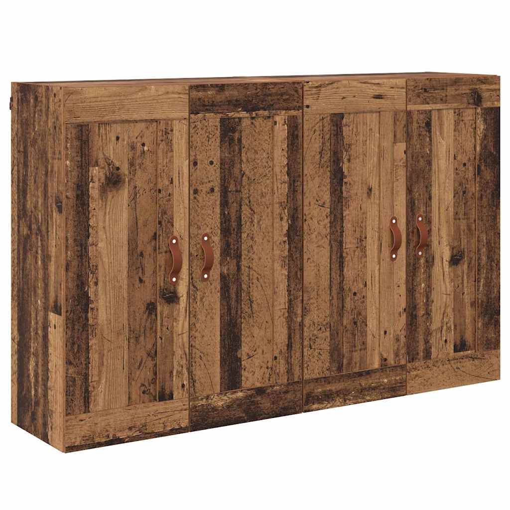 Meuble mural Montage mural 2 pcs Bois ancien 69,5 x 34 x 90 cm - XIOS