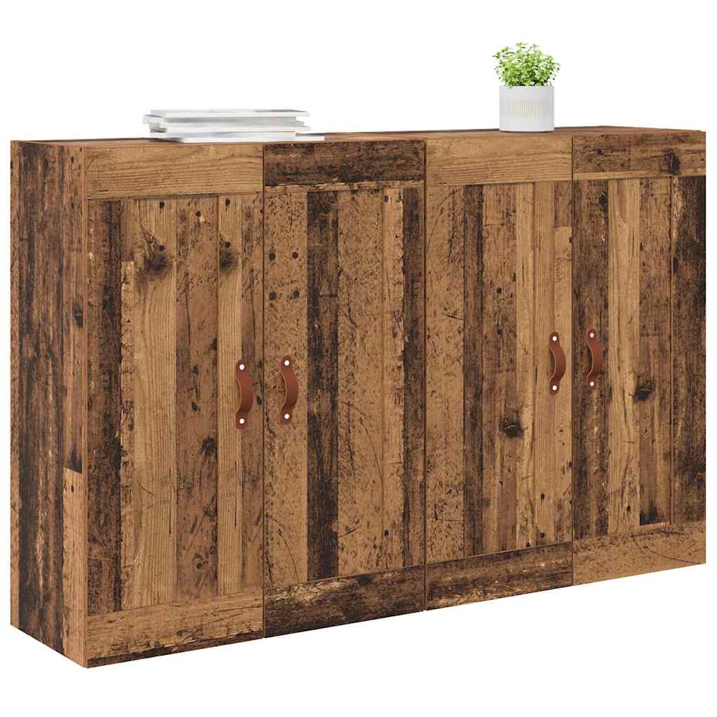 Meuble mural Montage mural 2 pcs Bois ancien 69,5 x 34 x 90 cm - XIOS