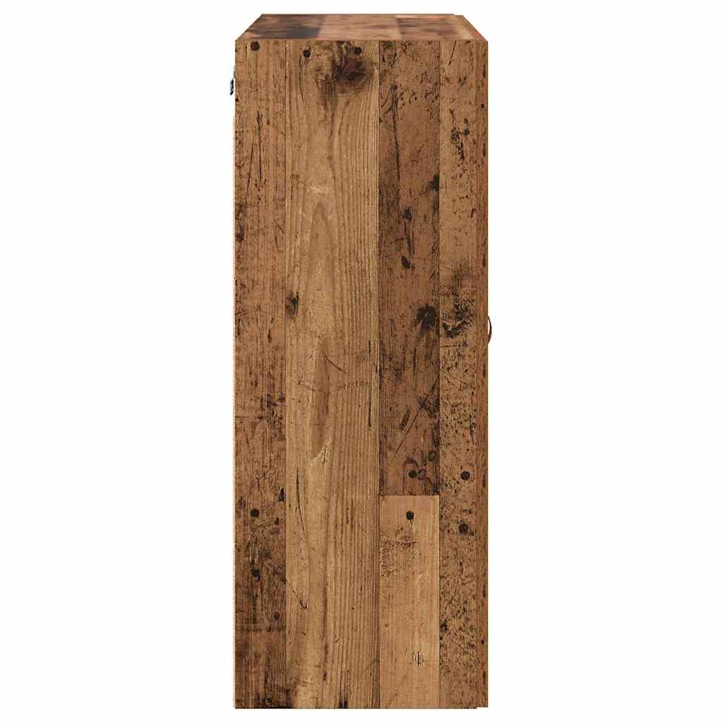 Meuble mural Montage mural 2 pcs Bois ancien 69,5 x 34 x 90 cm - XIOS