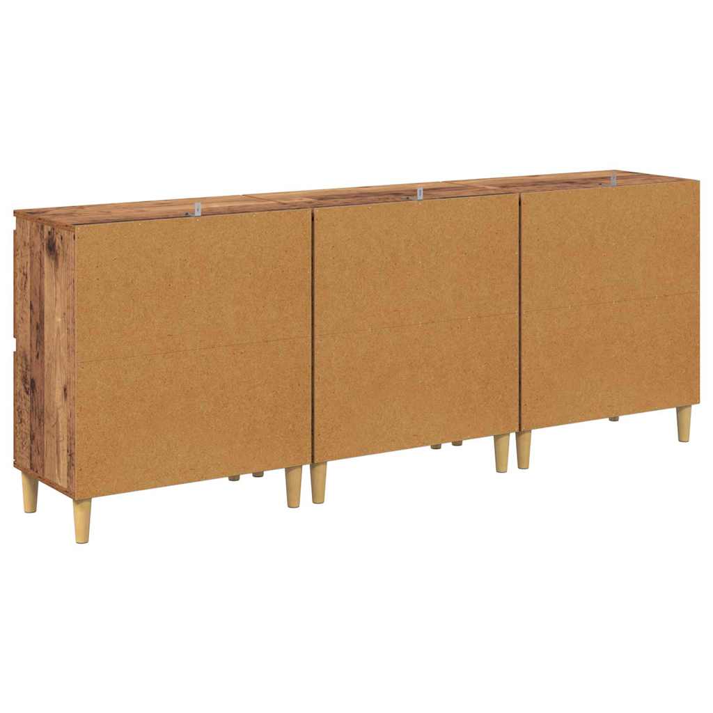 Buffets 3 pcs Bois Ancien 60 x 35 x 70 cm Bois d'ingénierie - XIOS