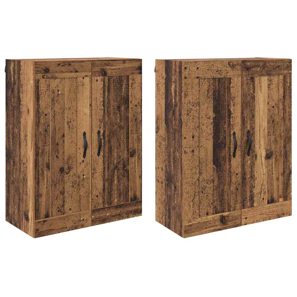 Meuble mural Montage mural 2 pcs Bois ancien 69,5 x 34 x 90 cm - XIOS