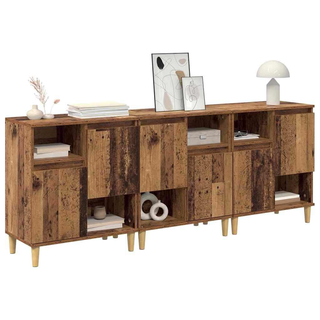 Buffets 3 pc Bois Ancien 60 x 35 x 70 cm Bois d'ingénierie