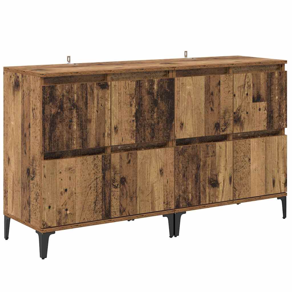 Buffets 2 pcs Bois Ancien 60 x 35 x 70 cm Bois d'ingénierie - XIOS