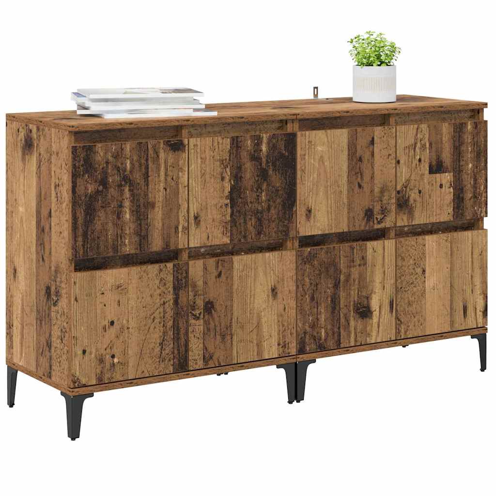 Buffets 2 pcs Bois Ancien 60 x 35 x 70 cm Bois d'ingénierie - XIOS