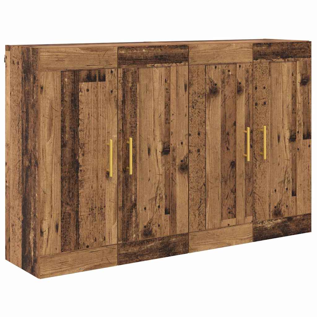 Meuble mural Montage mural 2 pcs Bois ancien 69,5 x 34 x 90 cm - XIOS