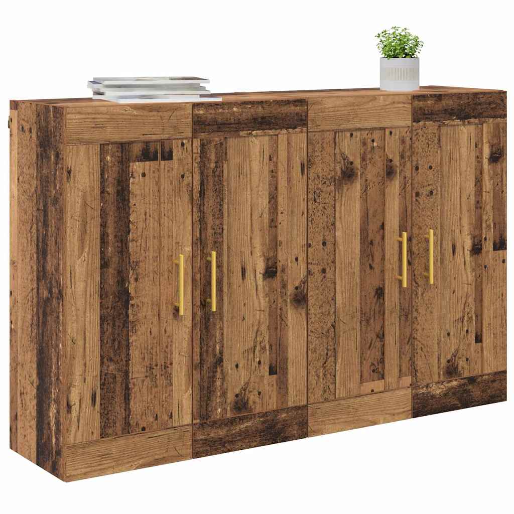 Meuble mural Montage mural 2 pcs Bois ancien 69,5 x 34 x 90 cm - XIOS