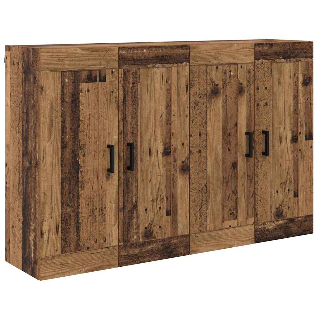 Meuble mural Montage mural 2 pcs Bois ancien 69,5 x 34 x 90 cm - XIOS