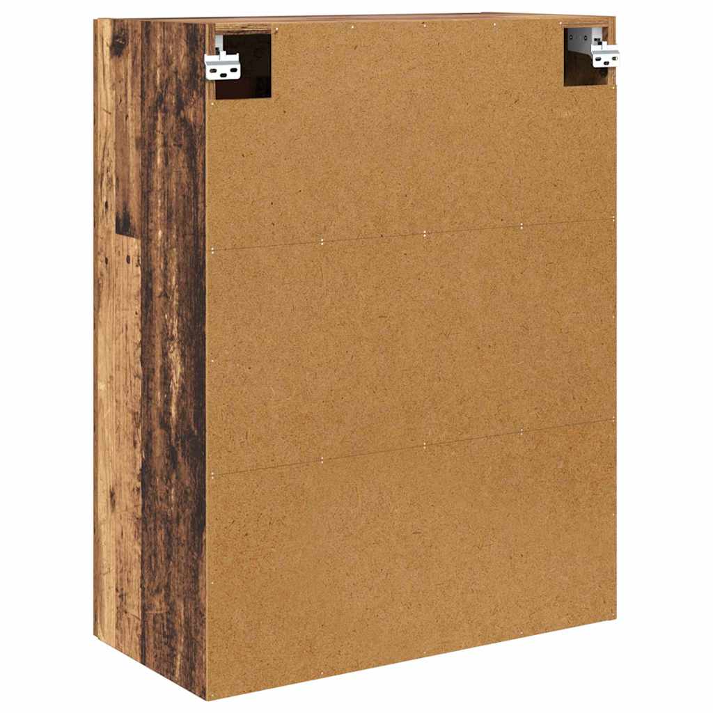Meuble mural Montage mural 2 pcs Bois ancien 69,5 x 34 x 90 cm - XIOS
