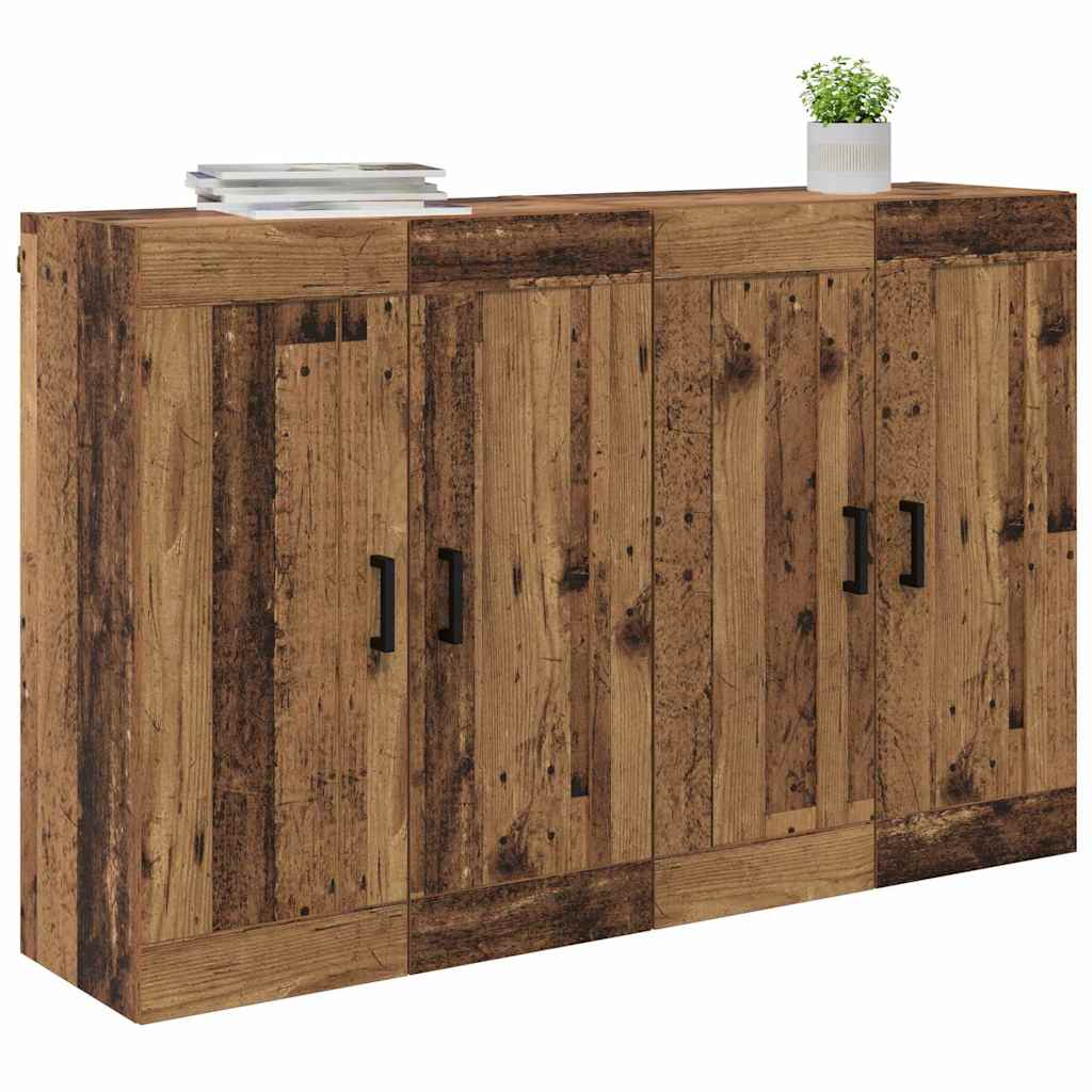 Meuble mural Montage mural 2 pcs Bois ancien 69,5 x 34 x 90 cm - XIOS