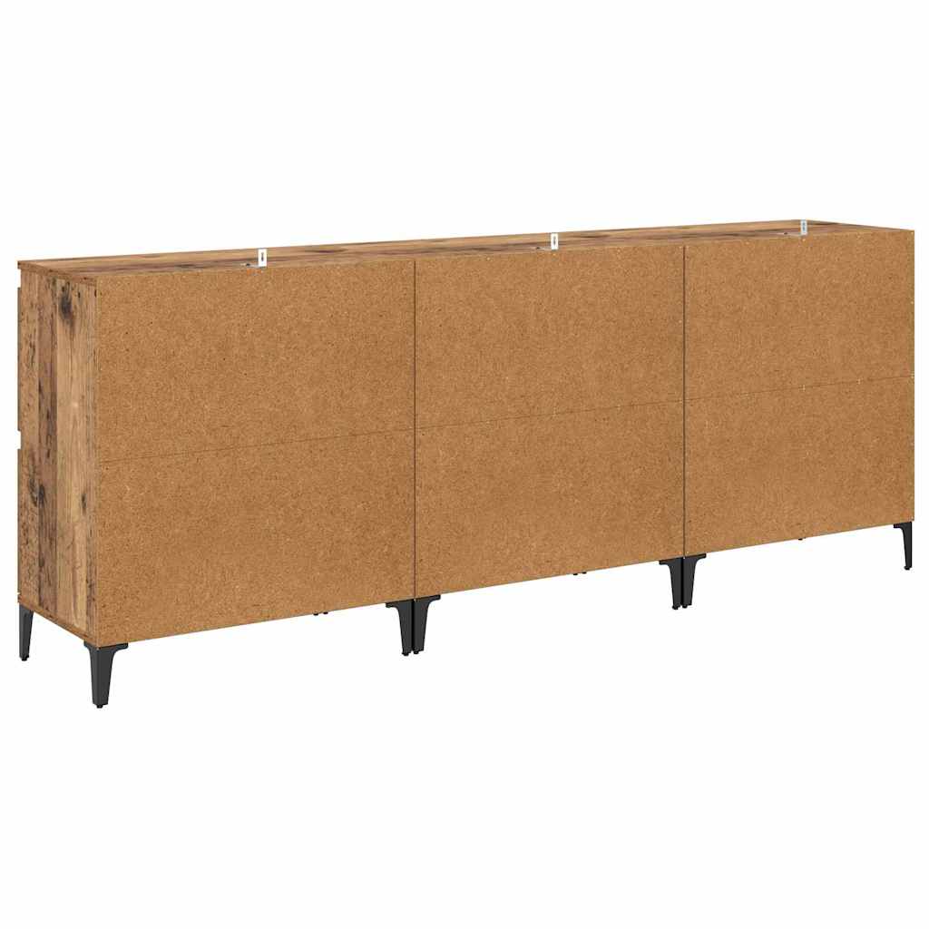 Buffets 3 pcs Bois Ancien 60 x 35 x 70 cm Bois d'ingénierie - XIOS