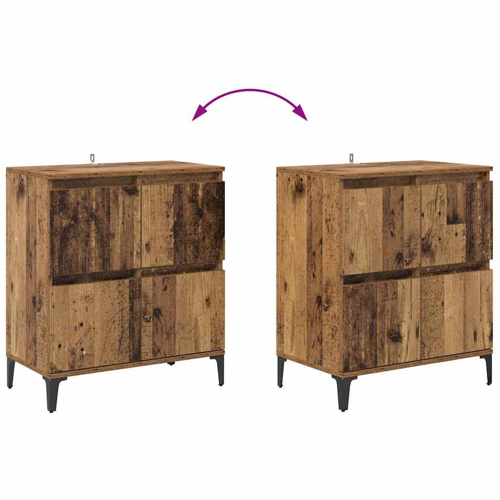 Buffets 3 pcs Bois Ancien 60 x 35 x 70 cm Bois d'ingénierie - XIOS