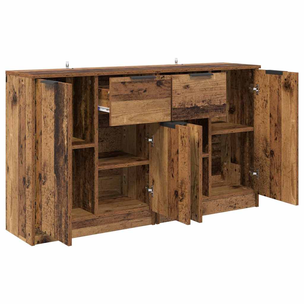 Buffets 2 pcs Bois Ancien 60 x 30 x 70 cm Bois d'ingénierie - XIOS