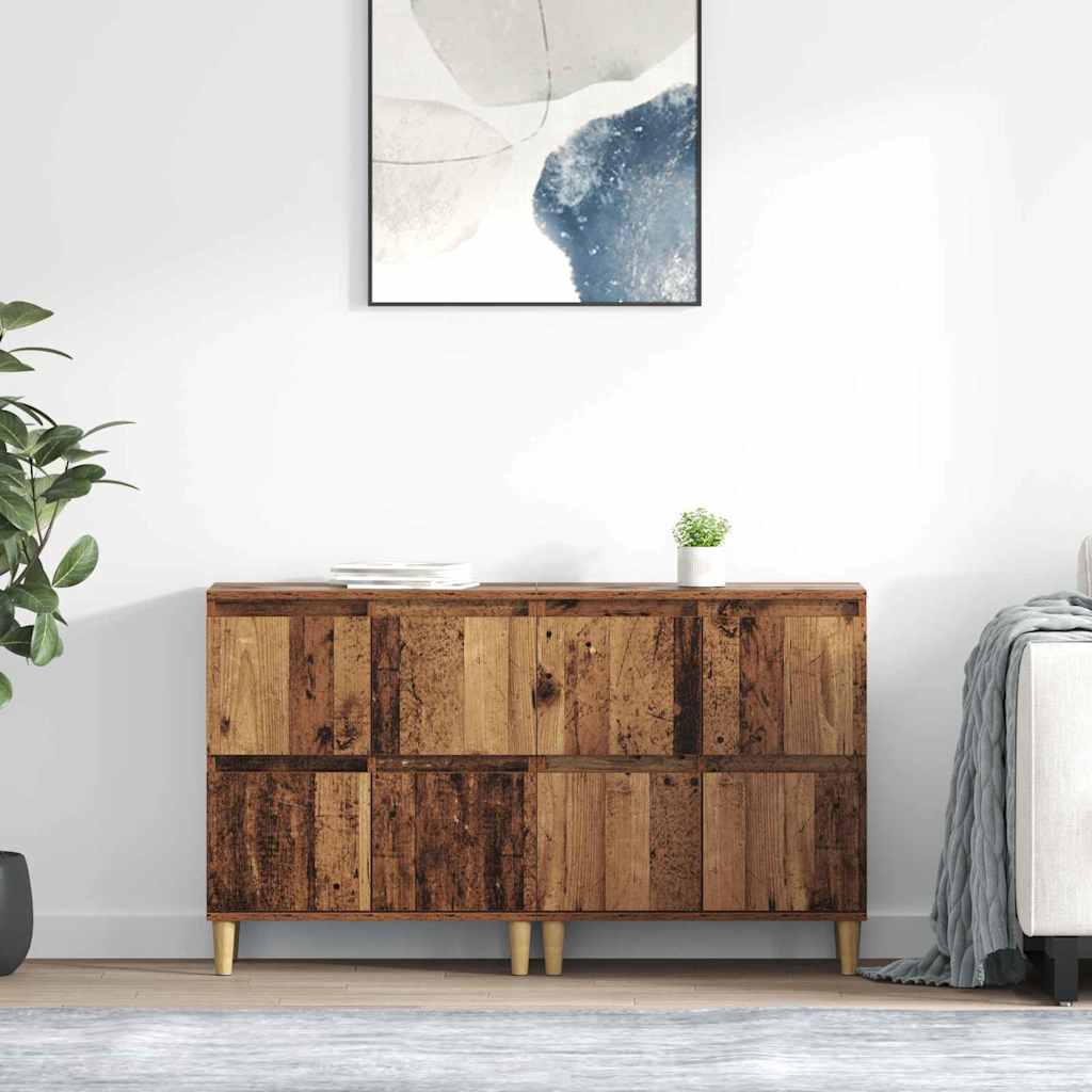 Buffets 2 pcs Bois Ancien 60 x 35 x 70 cm Bois d'ingénierie - XIOS