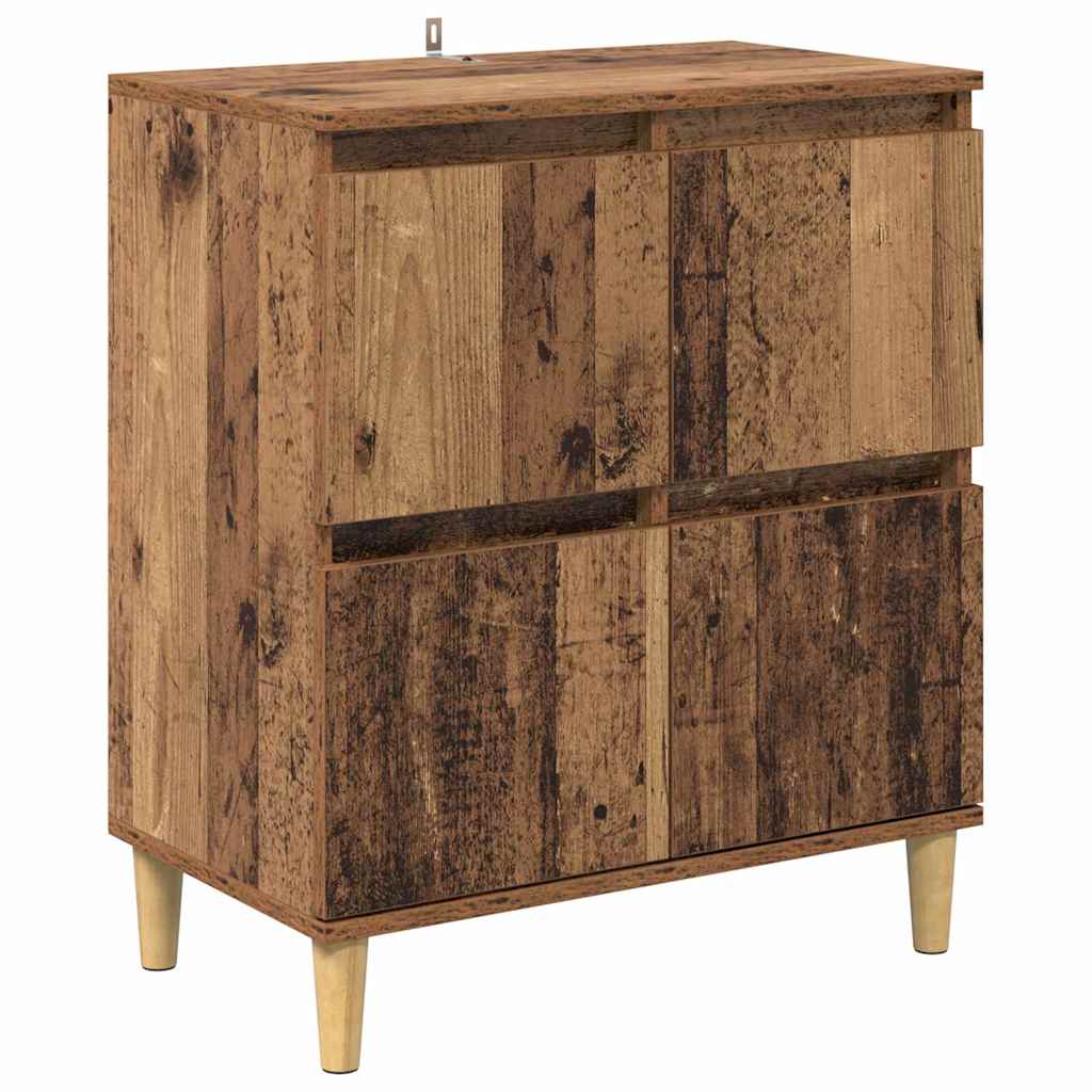Buffets 2 pcs Bois Ancien 60 x 35 x 70 cm Bois d'ingénierie - XIOS