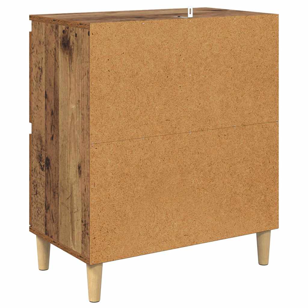 Buffets 2 pcs Bois Ancien 60 x 35 x 70 cm Bois d'ingénierie - XIOS