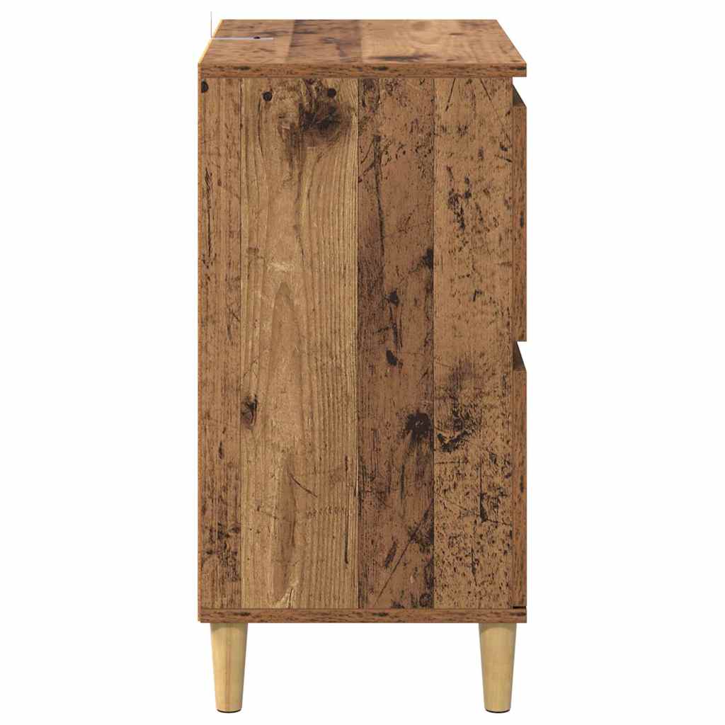 Buffets 2 pcs Bois Ancien 60 x 35 x 70 cm Bois d'ingénierie - XIOS