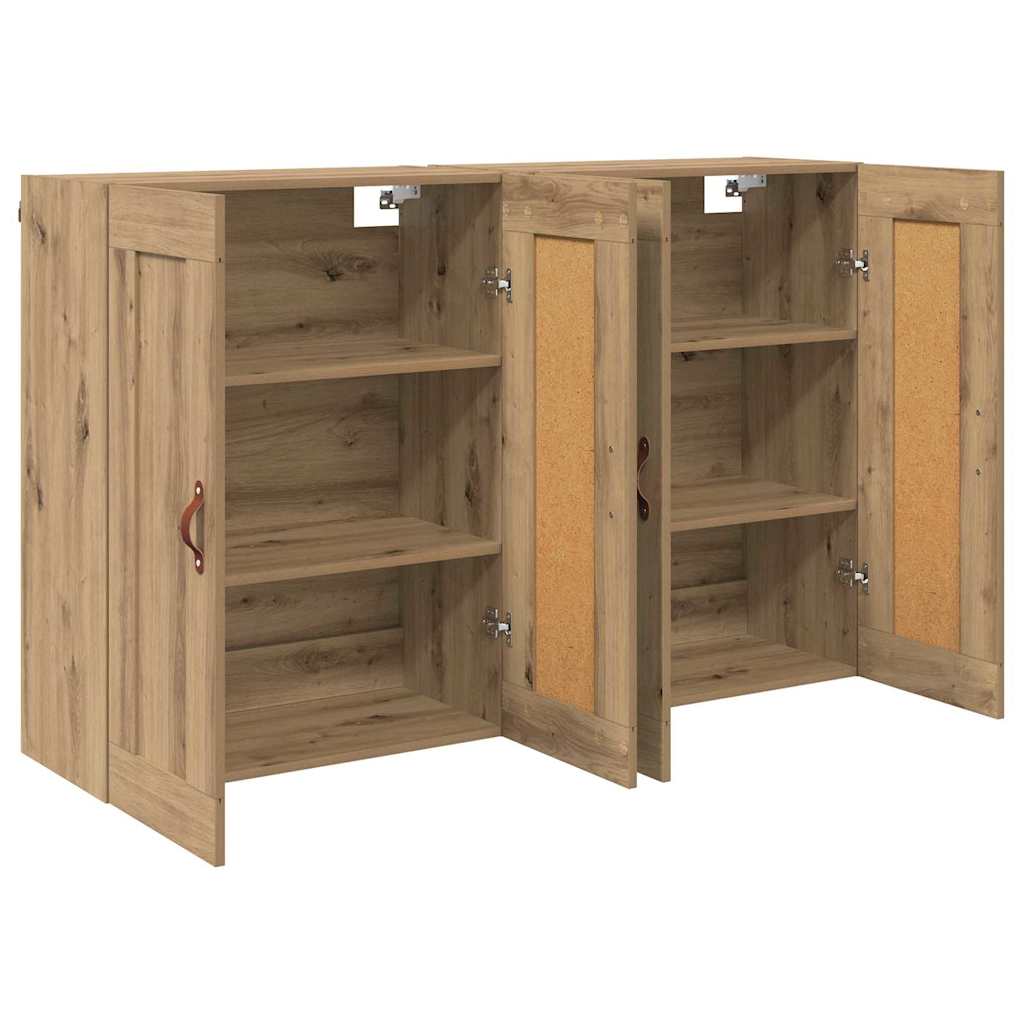 Meuble mural 2 pcs Chêne artisanal 69,5 x 34 x 90 cm - XIOS