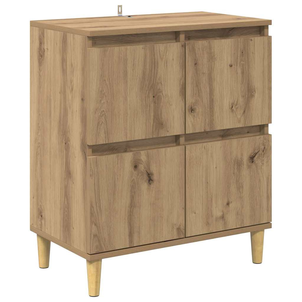 Buffets 3 pc Chêne artisanal 60 x 35 x 70 cm Bois d’ingénierie - XIOS