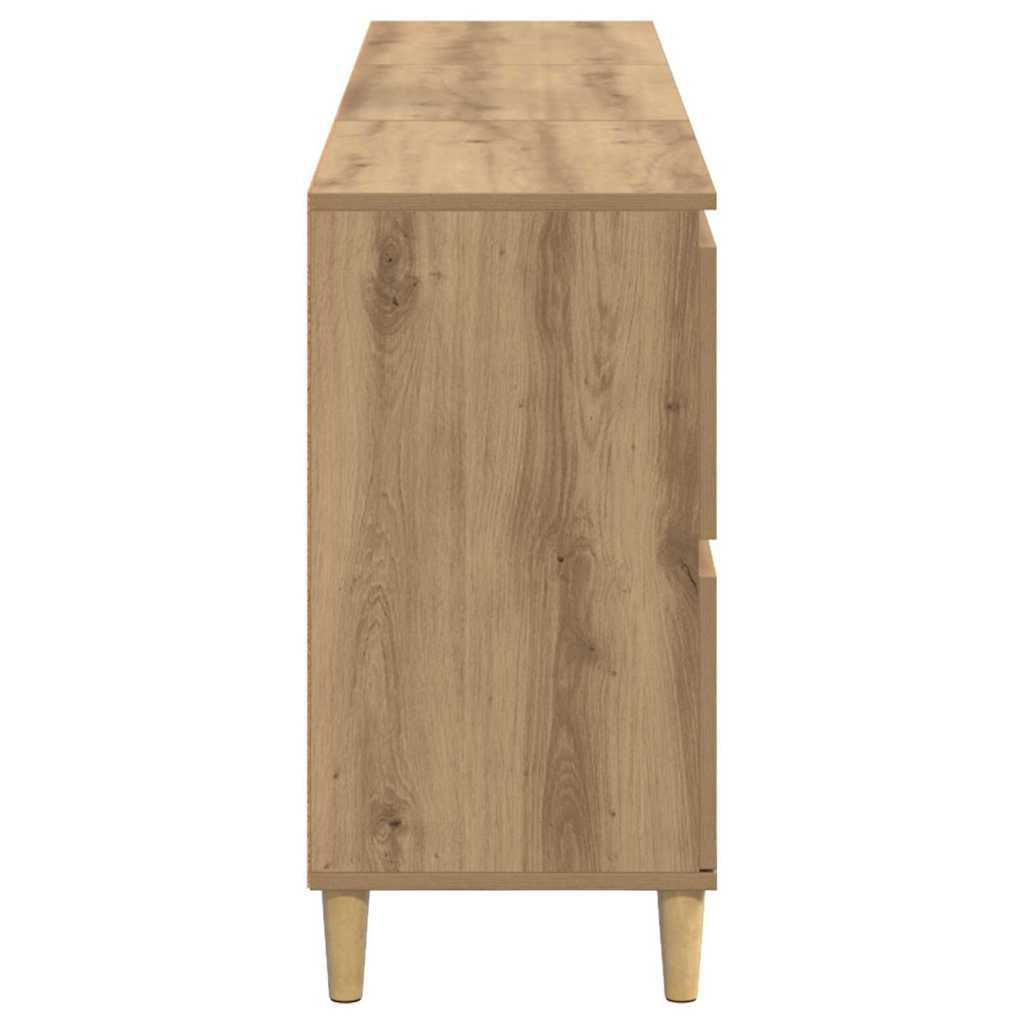 Buffets 3 pc Chêne artisanal 60 x 35 x 70 cm Bois d’ingénierie - XIOS