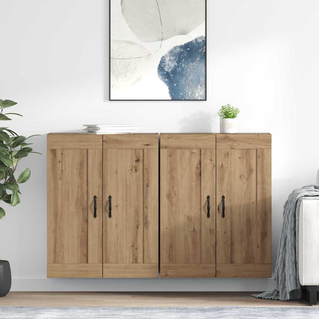 Meuble mural 2 pcs Chêne artisanal 69,5 x 34 x 90 cm - XIOS
