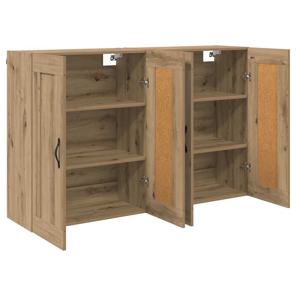 Meuble mural 2 pcs Chêne artisanal 69,5 x 34 x 90 cm - XIOS