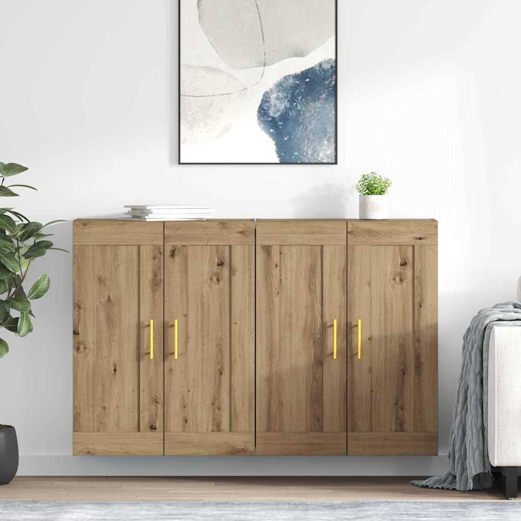 Meuble mural 2 pcs Chêne artisanal 69,5 x 34 x 90 cm - XIOS