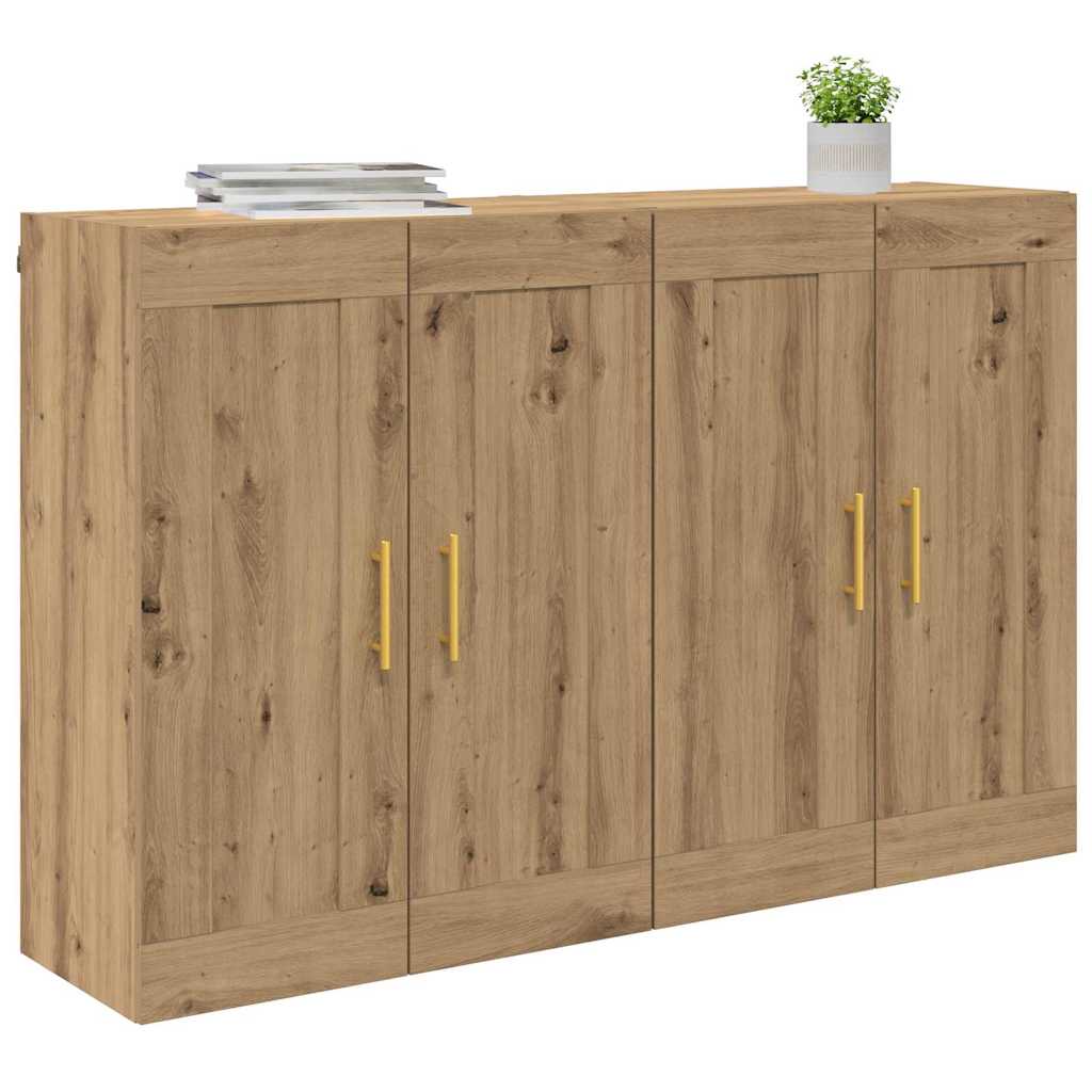 Meuble mural 2 pcs Chêne artisanal 69,5 x 34 x 90 cm - XIOS