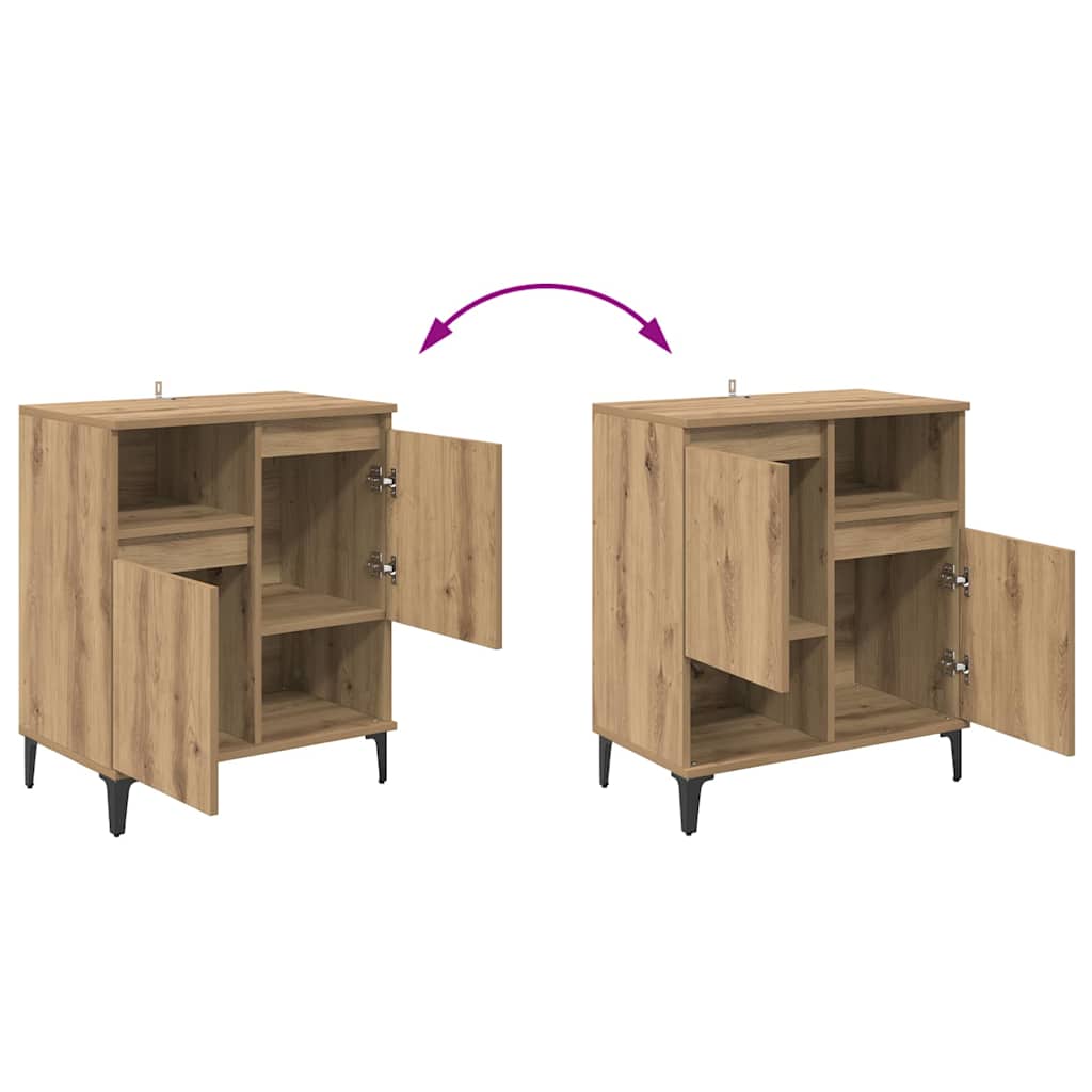Buffets 3 pcs Chêne artisanal 60 x 35 x 70 cm Bois d'ingénierie - XIOS
