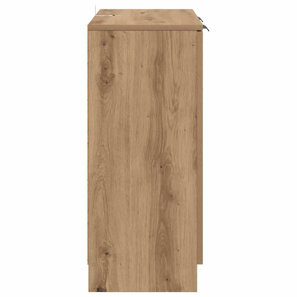 Buffets 2 pcs Chêne artisanal 60 x 30 x 70 cm Bois d'ingénierie