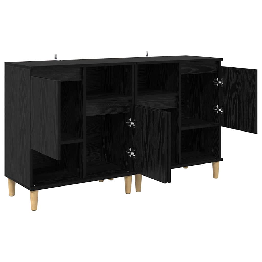 Buffets 2 pcs Chêne noir 60 x 35 x 70 cm Bois d'ingénierie - XIOS