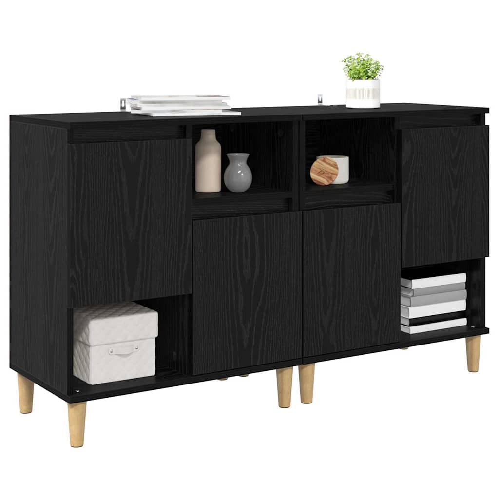 Buffets 2 pcs Chêne noir 60 x 35 x 70 cm Bois d'ingénierie - XIOS