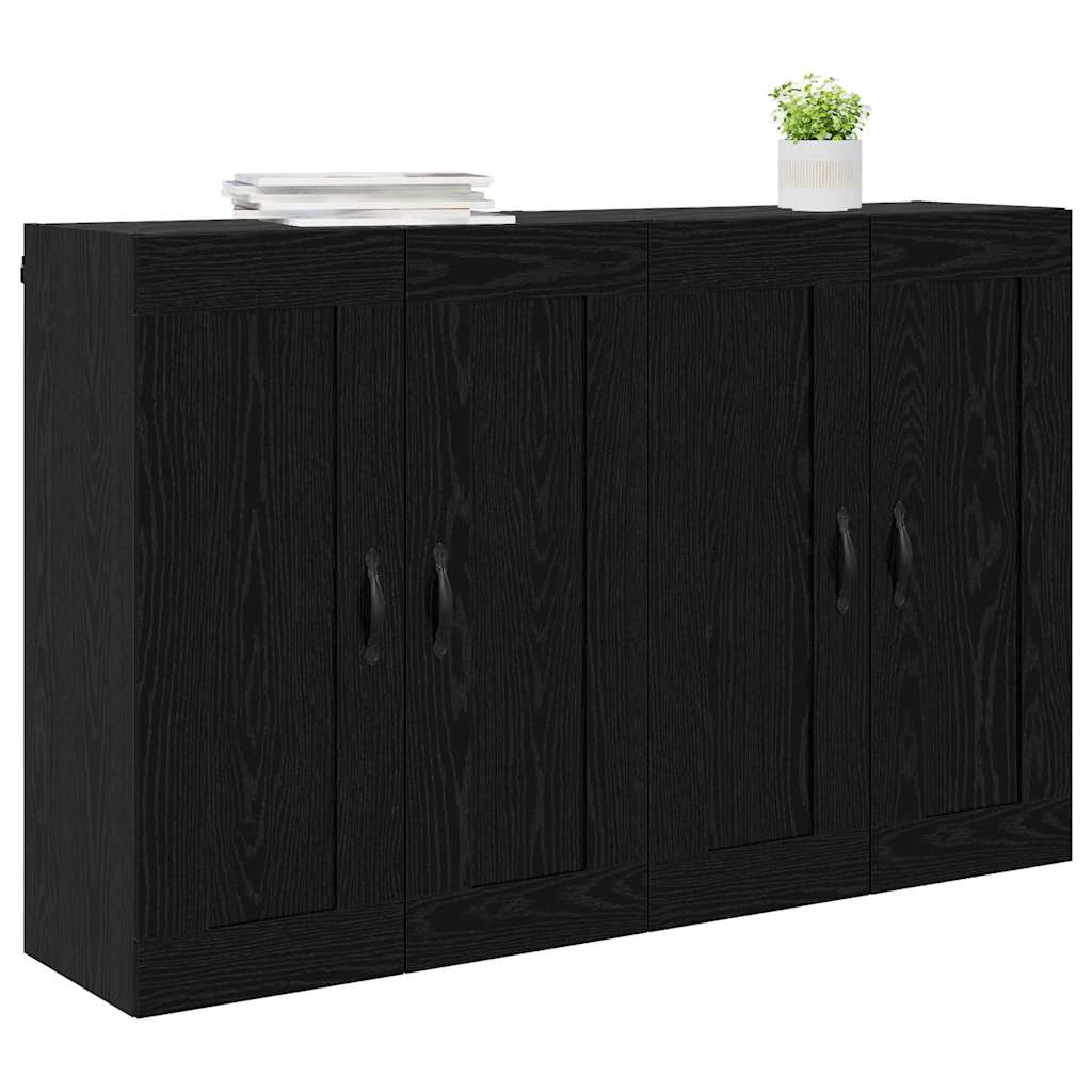 Meuble mural Montage mural 2 pcs Chêne noir 69,5 x 34 x 90 cm - XIOS