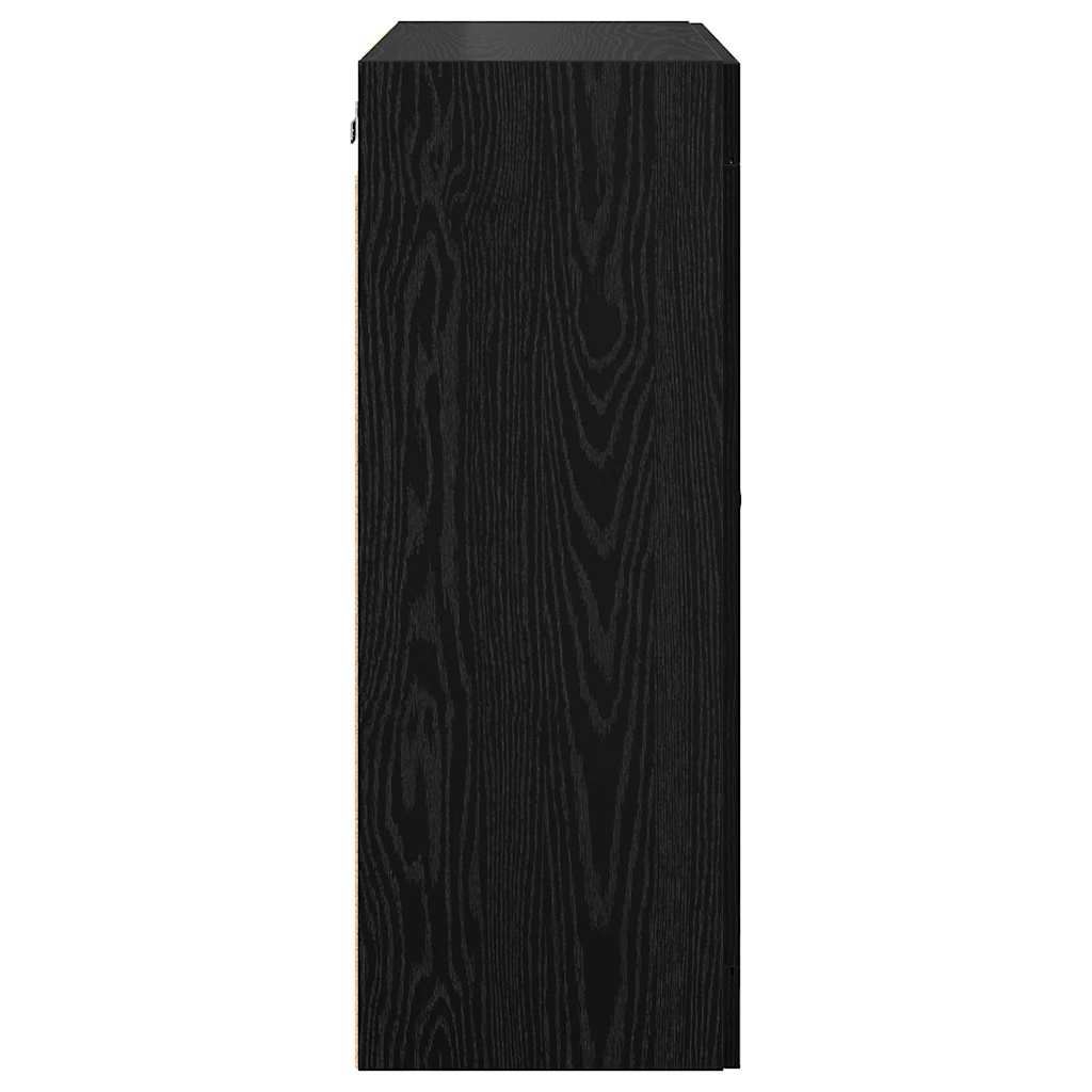 Meuble mural Montage mural 2 pcs Chêne noir 69,5 x 34 x 90 cm - XIOS