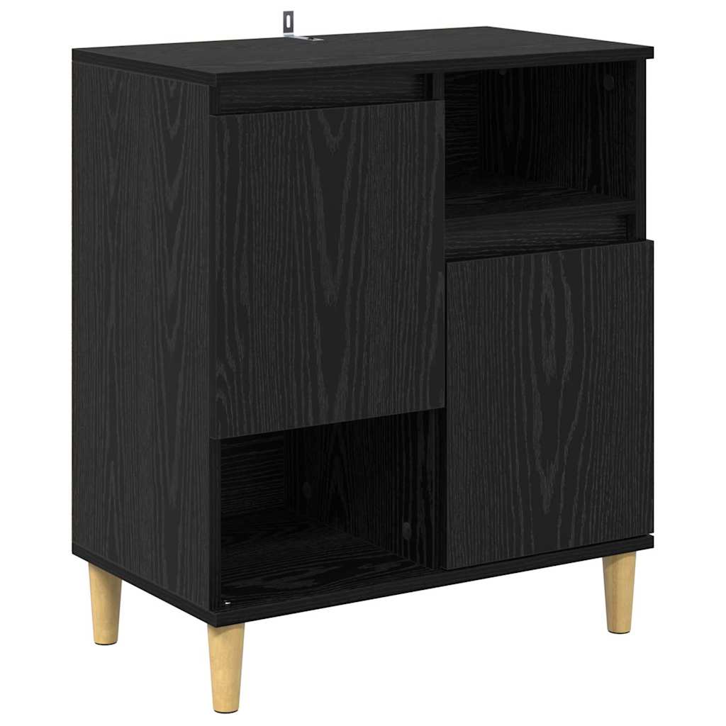 Buffets 3 pc Chêne noir 60 x 35 x 70 cm Bois d'ingénierie