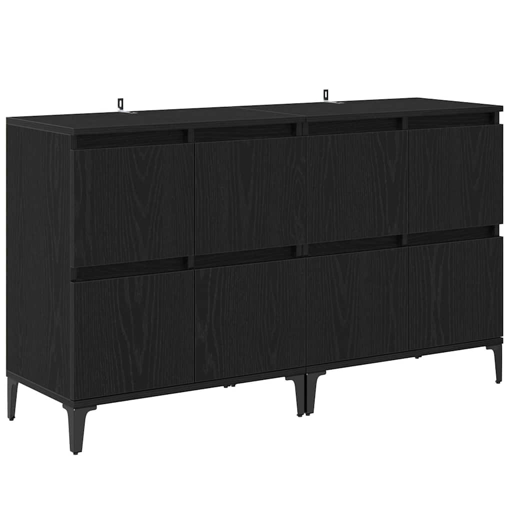 Buffets 2 pcs Chêne noir 60 x 35 x 70 cm Bois d'ingénierie - XIOS