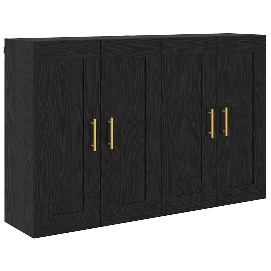 Meuble mural Montage mural 2 pcs Chêne noir 69,5 x 34 x 90 cm - XIOS