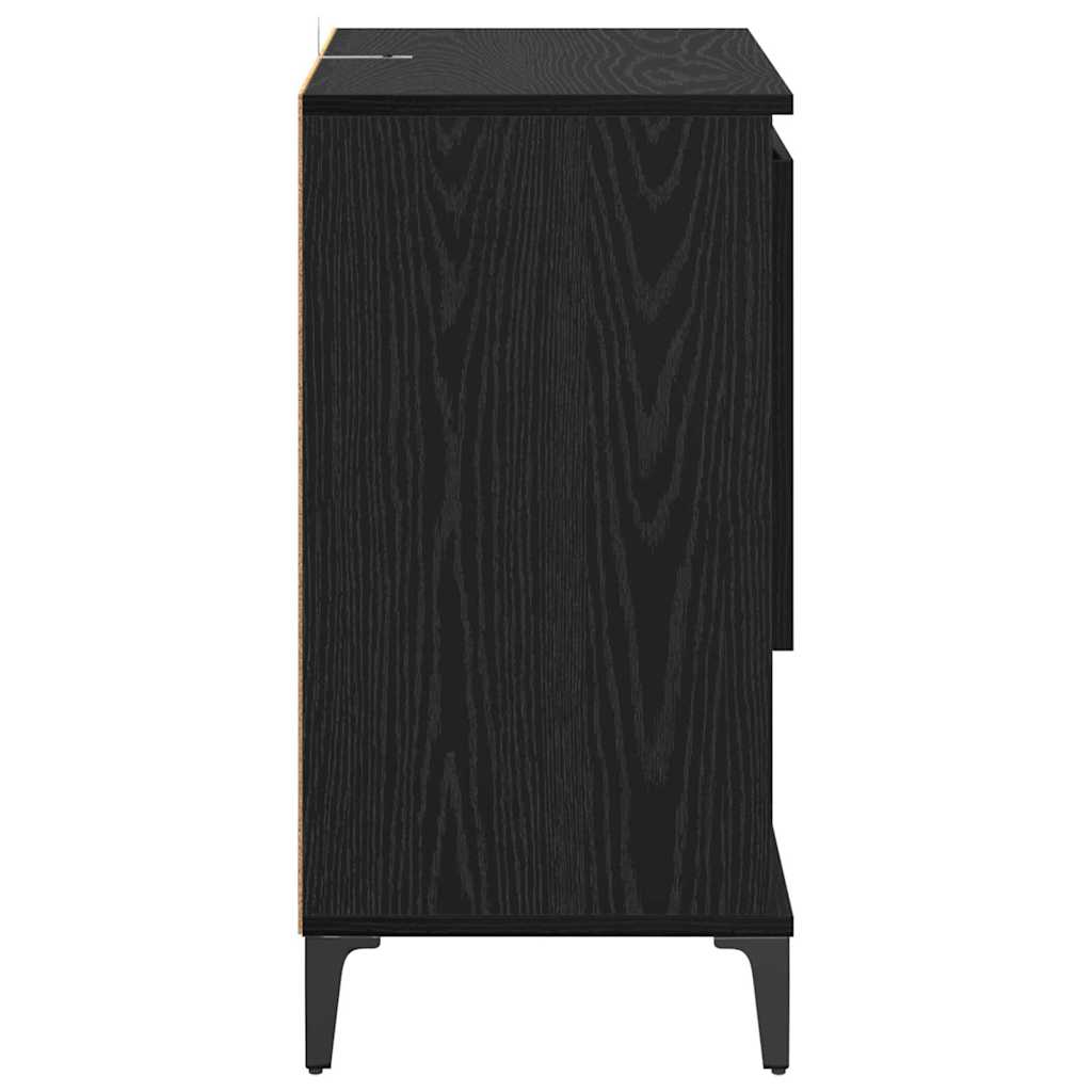 Buffets 3 pc Chêne noir 60 x 35 x 70 cm Bois d'ingénierie