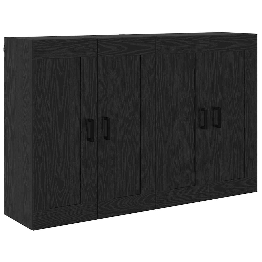 Meuble mural Montage mural 2 pcs Chêne noir 69,5 x 34 x 90 cm - XIOS