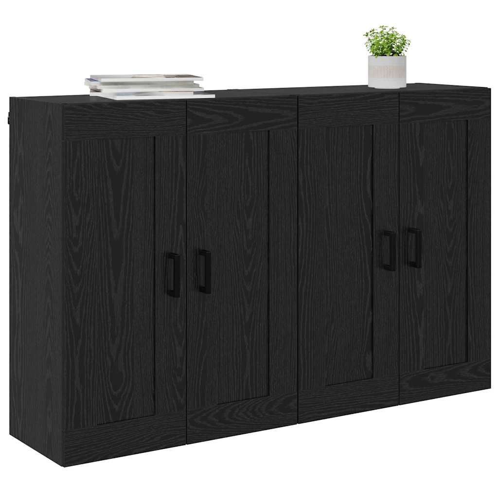 Meuble mural Montage mural 2 pcs Chêne noir 69,5 x 34 x 90 cm - XIOS