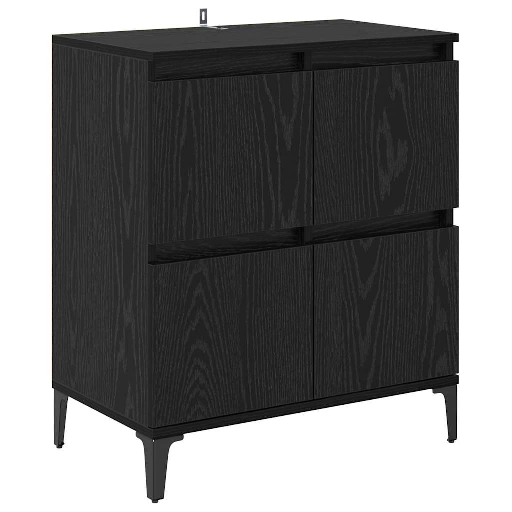 Buffets 3 pc Chêne noir 60 x 35 x 70 cm Bois d'ingénierie