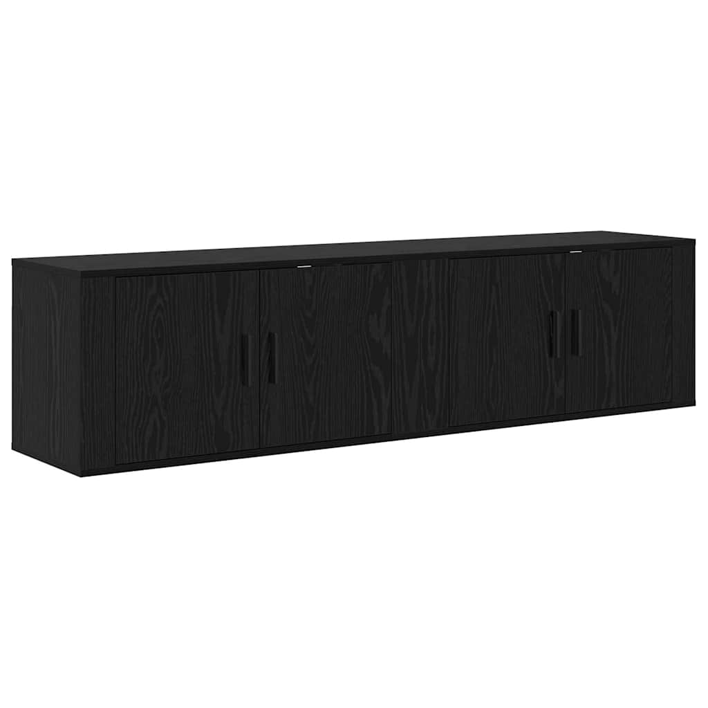 Ensemble de meuble TV mural 2 pcs Chêne noir 80 x 34,5 x 40 cm - XIOS