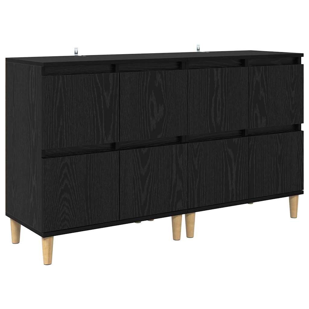 Buffets 2 pcs Chêne noir 60 x 35 x 70 cm Bois d'ingénierie - XIOS