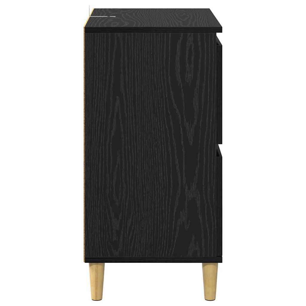 Buffets 2 pcs Chêne noir 60 x 35 x 70 cm Bois d'ingénierie - XIOS