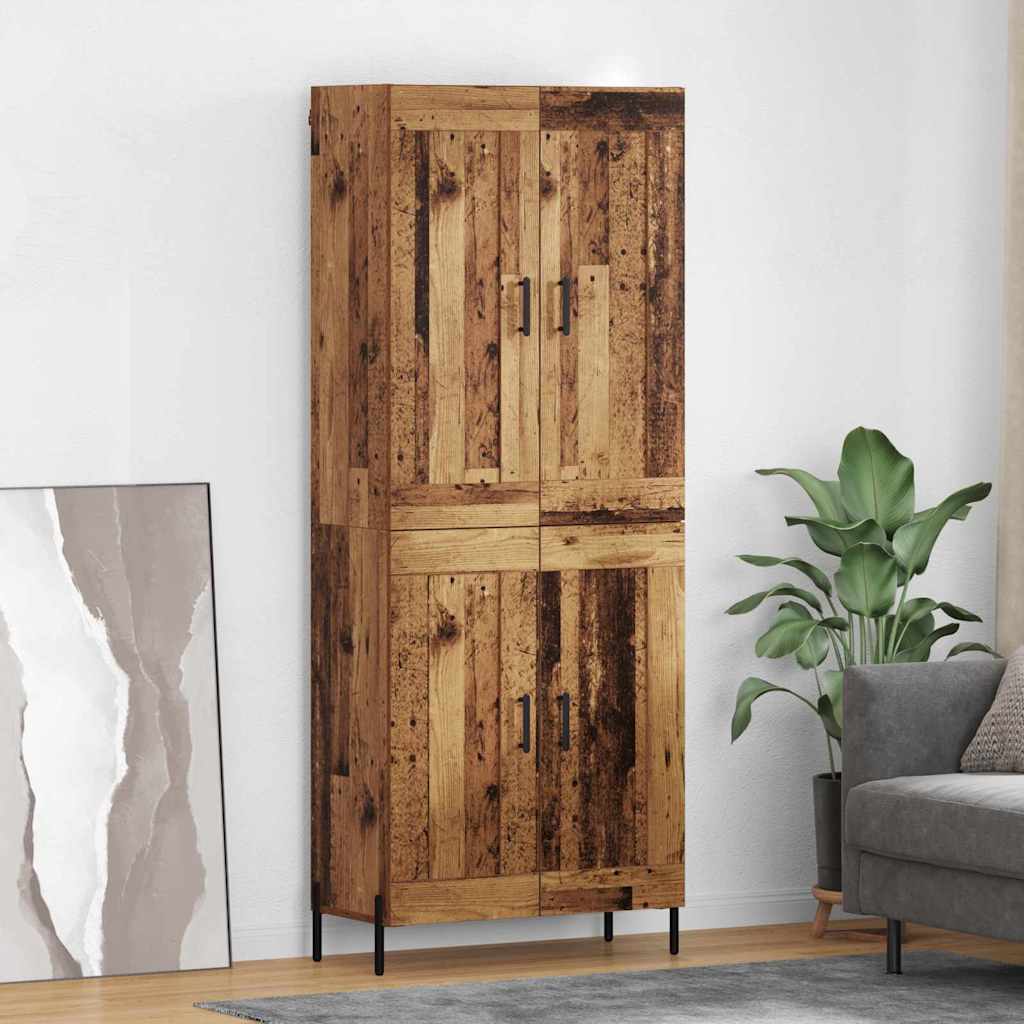 Haut Armoire 2 pc Bois Ancien 69,5 x 34 x 180 cm