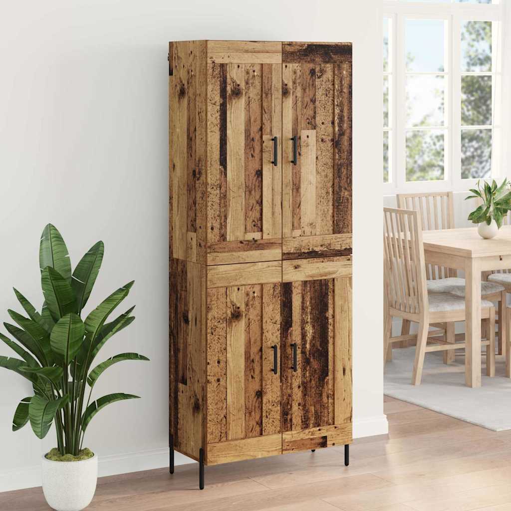 Haut Armoire 2 pc Bois Ancien 69,5 x 34 x 180 cm