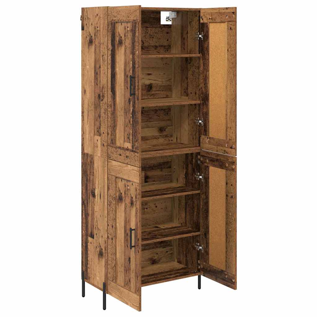 Haut Armoire 2 pcs Bois Ancien Bois d'ingénierie - XIOS